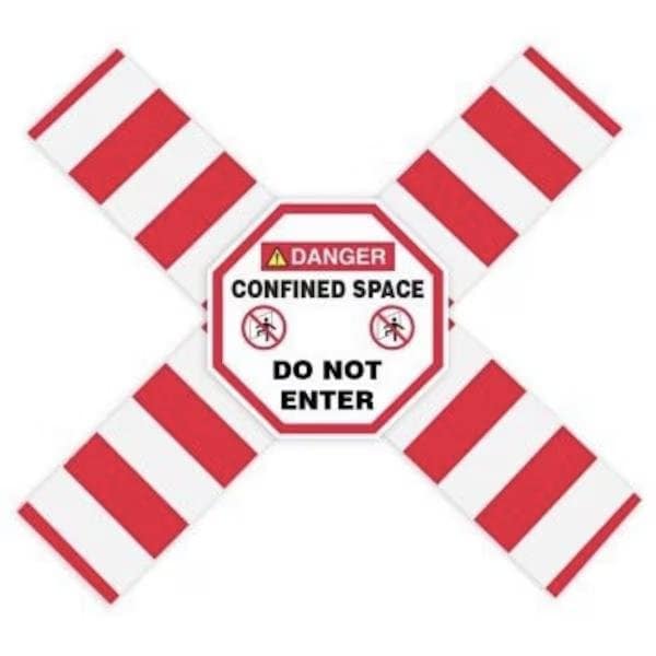 Accuform OSHA DANGER MANHOLE COVER SIGN CMH202 CMH202 - main